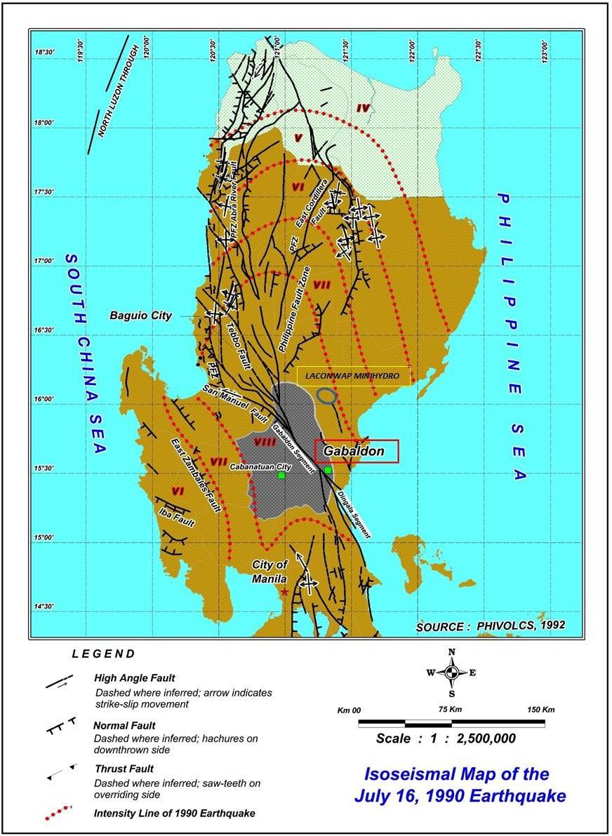 Isoseismal Earthquake Map